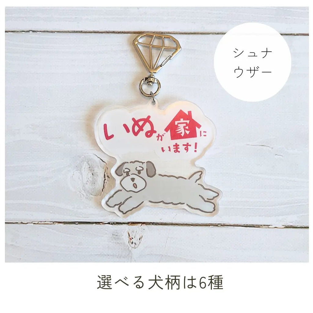 家いぬキーホルダー【全6種】｜連絡先が書けるSOSキーホルダー｜迷子・緊急時に愛犬を守るお守り