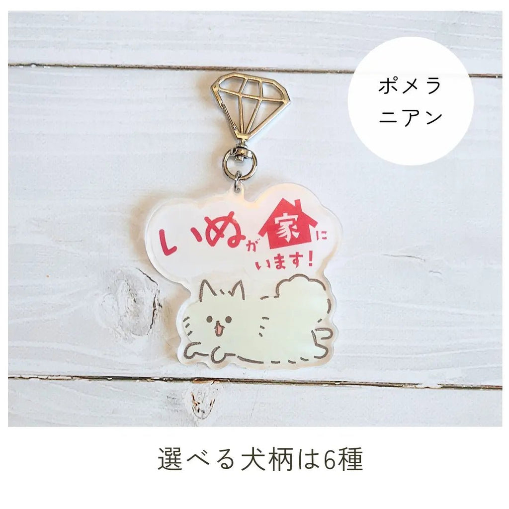 家いぬキーホルダー【全6種】｜連絡先が書けるSOSキーホルダー｜迷子・緊急時に愛犬を守るお守り