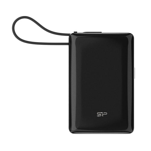 シリコンパワー CP10 モバイルバッテリー｜10,000mAh・USB-Cケーブル内蔵